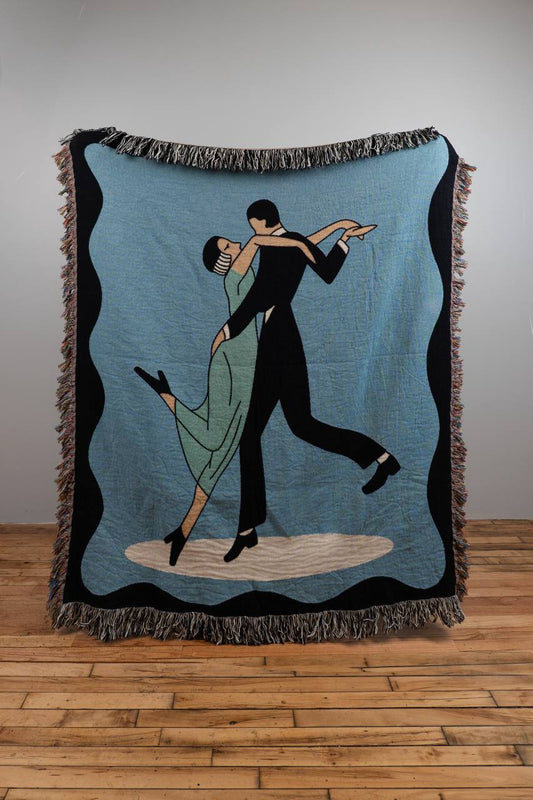 Dancing Couple Woven Blanket 50x60 - but.city