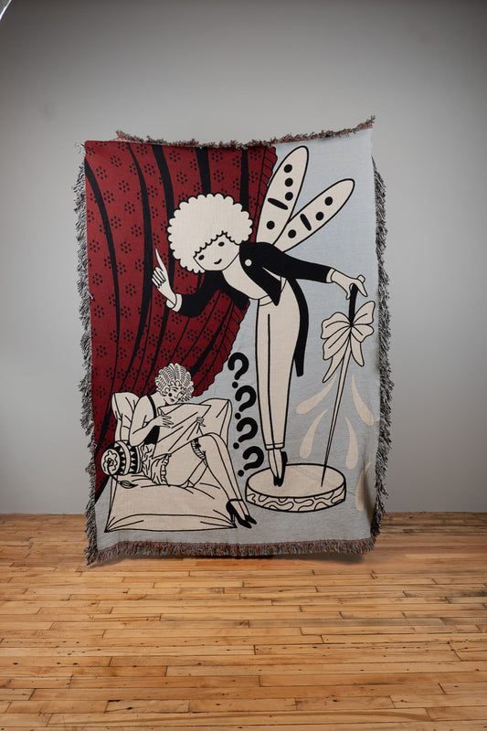 Question Girl Woven Blanket 80x60 - but.city