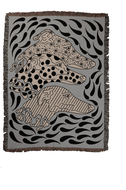 3 Dogs Woven Blanket 80x60 - but.city