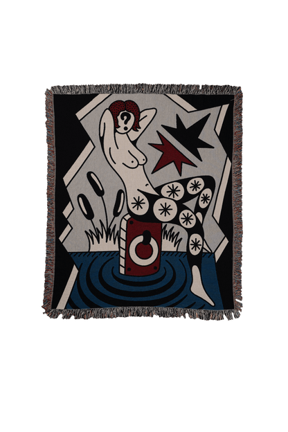 Beach Girl Woven Blanket 50x60 - but.city