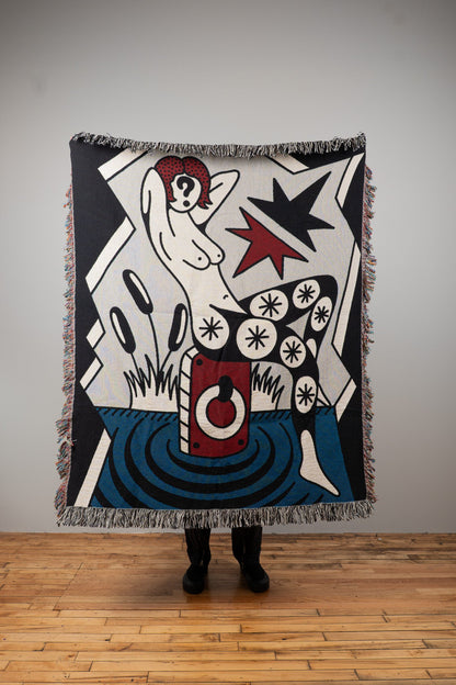 Beach Girl Woven Blanket 50x60 - but.city