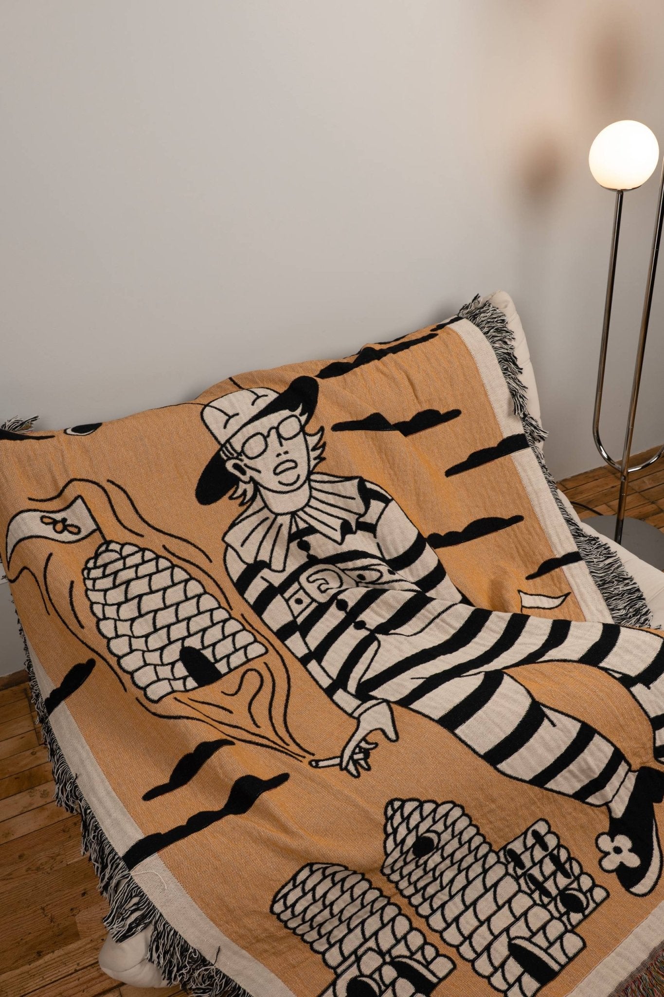 Bee Man Woven Blanket 60x80 - but.city