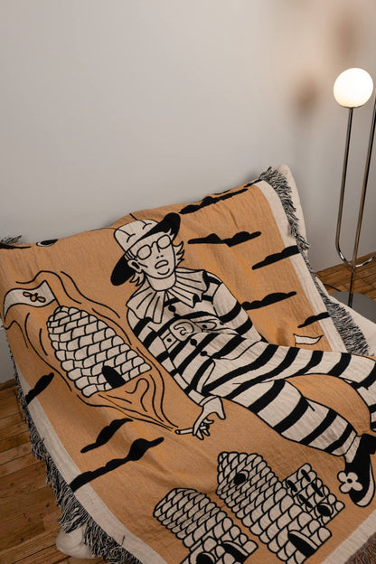 Bee Man Woven Blanket 60x80 - but.city
