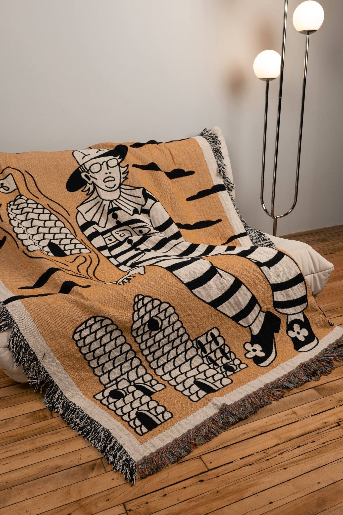 Bee Man Woven Blanket 60x80 - but.city