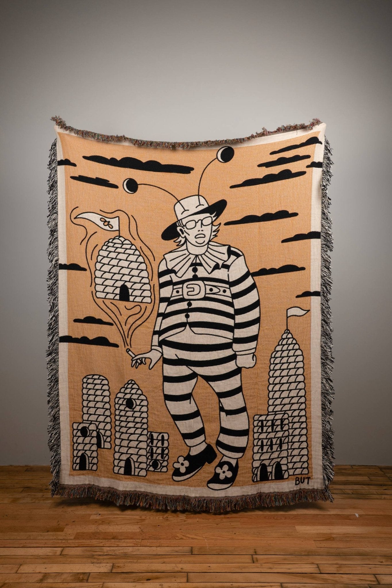 Bee Man Woven Blanket 60x80 - but.city
