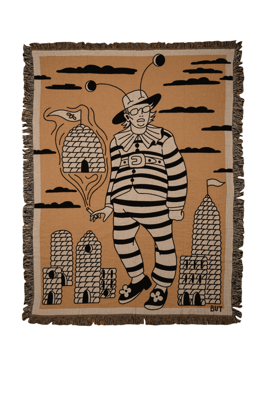 Bee Man Woven Blanket 60x80 - but.city