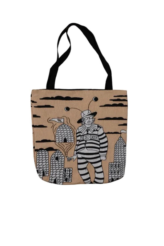 Bee Man Woven Tote Bag - but.city
