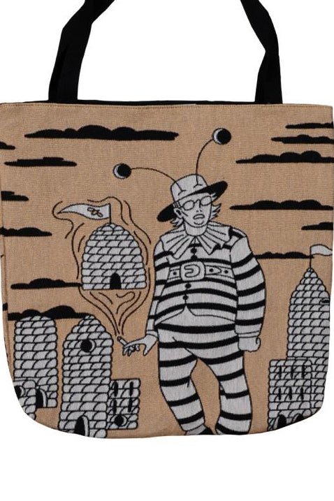 Bee Man Woven Tote Bag - but.city