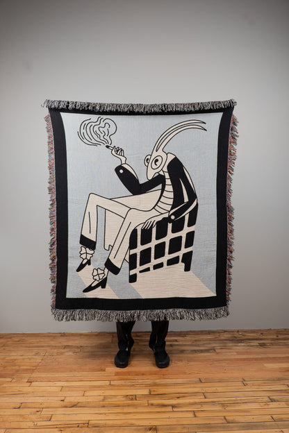 Bug Smoker Woven Blanket 50x60 - but.city