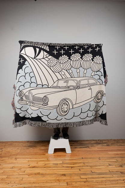 Car Puppy Woven Blanket 80x60 - but.city