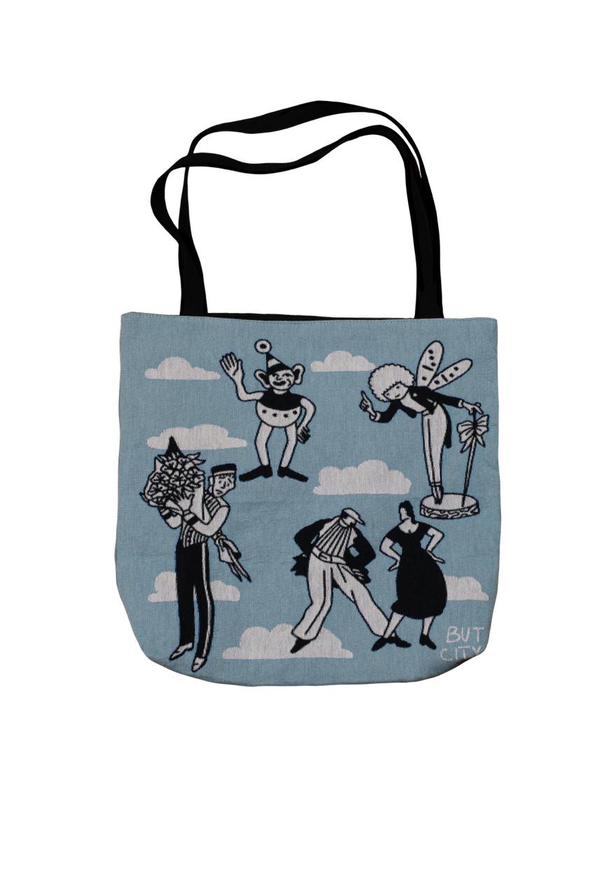 Cloud Party Woven Tote Bag - but.city