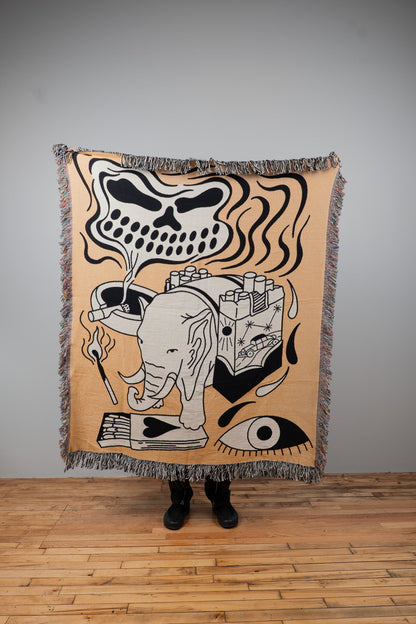 Elephant Woven Blanket 50x60 - but.city