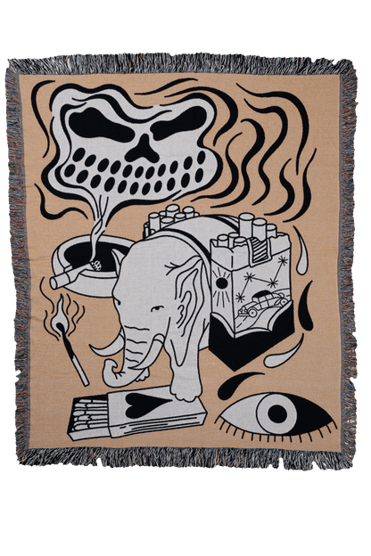 Elephant Woven Blanket 50x60 - but.city