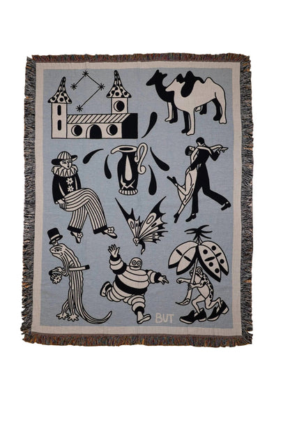 Custom woven tattoo blanket by BUT