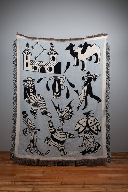 Flash Set 1 (Gray) Woven Blanket 60x80 - but.city