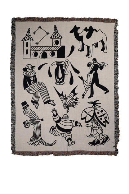Custom tattoo blanket by BUT - your design woven into 100% cotton