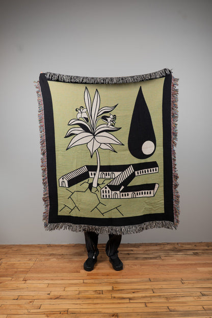 Flower Crack Woven Blanket 50x60 - but.city