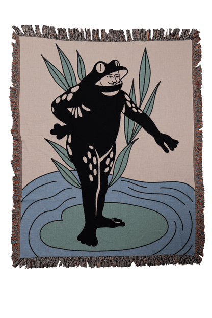 Frog Man Woven Blanket 50x60 - but.city