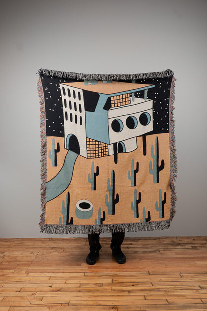 Modern House Woven Blanket 50x60 - but.city