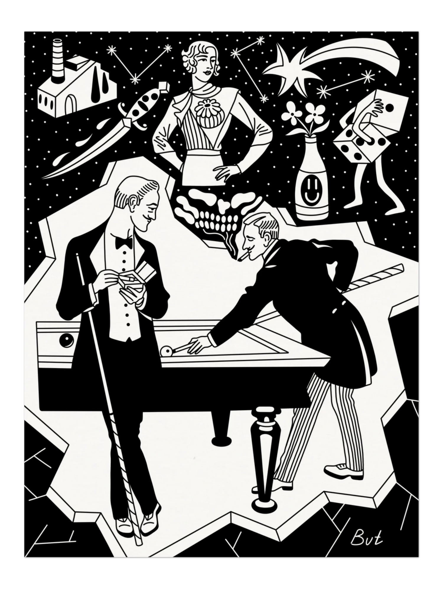 Pool Game Print - 18x24 - but.city