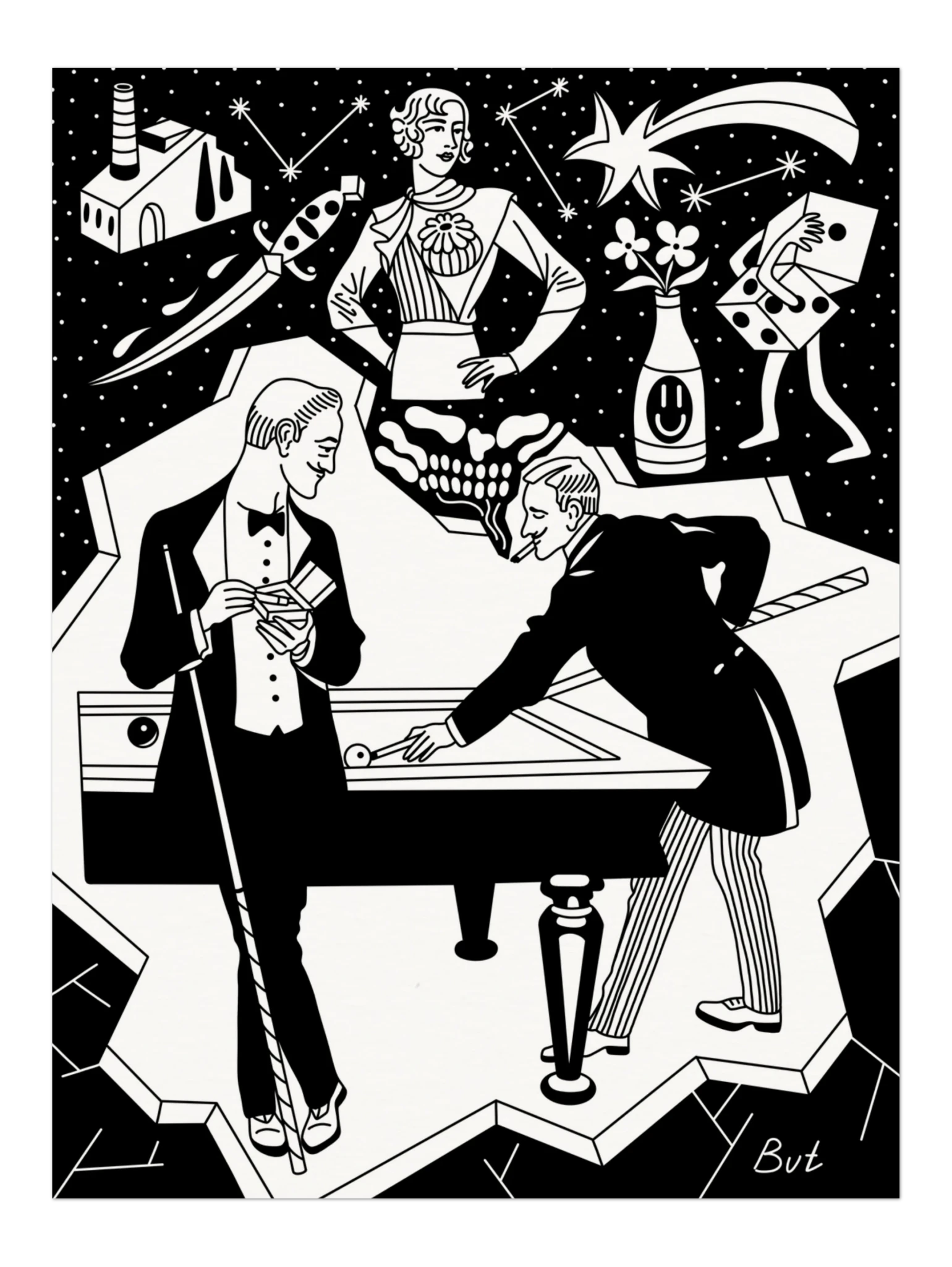 Pool Game Print - 18x24 - but.city