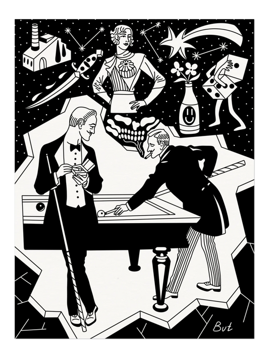 Pool Game Print - 18x24 - but.city