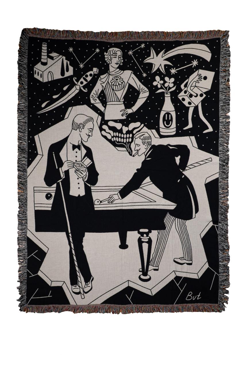 Pool Game Woven Blanket 60x80 - but.city
