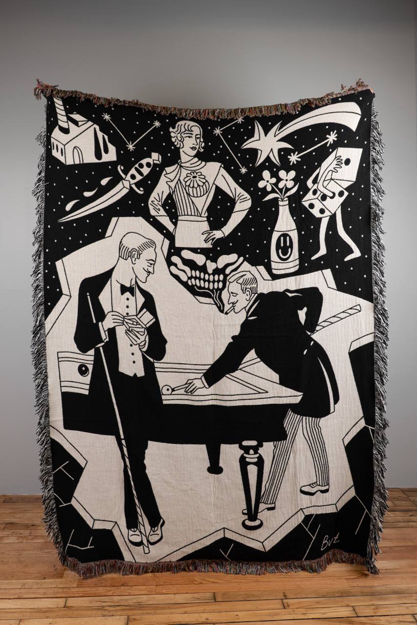 Pool Game Woven Blanket 60x80 - but.city