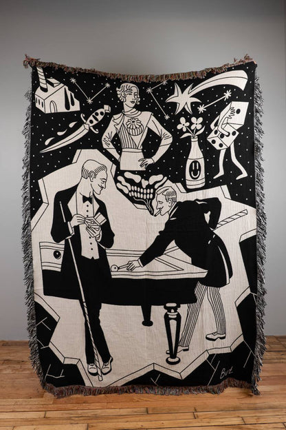 Pool Game Woven Blanket 60x80 - but.city