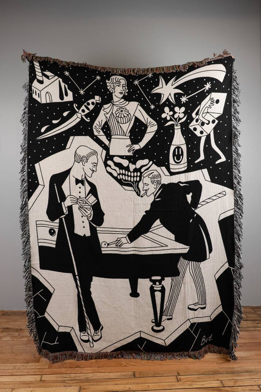 Pool Game Woven Blanket 60x80 - but.city
