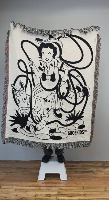 Shoekids Cowgirl Woven Blanket video - but.city