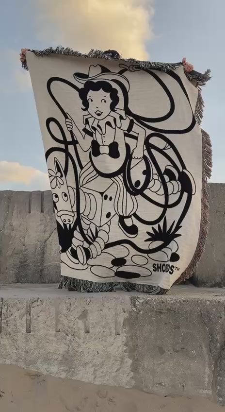 Shoekids Cowgirl Woven Blanket video - but.city