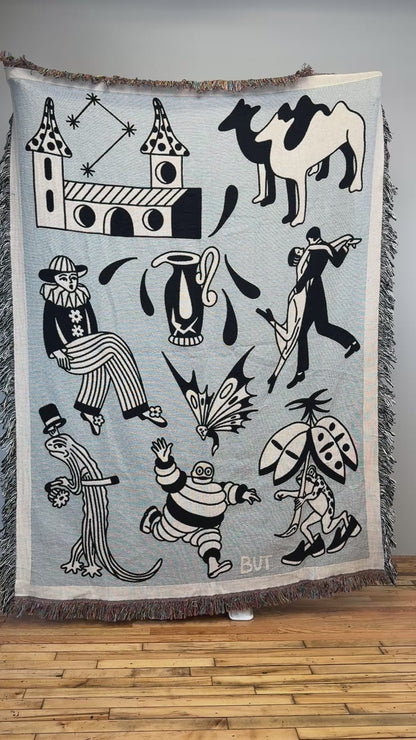 Flash Set #1 (Gray) Woven Blanket video - but.city