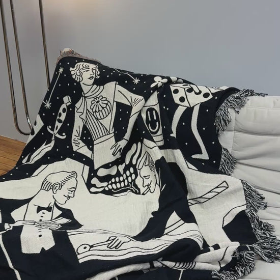 Pool Game Woven Blanket video - but.city