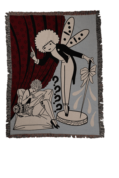 Question Girl Woven Blanket 80x60 - but.city