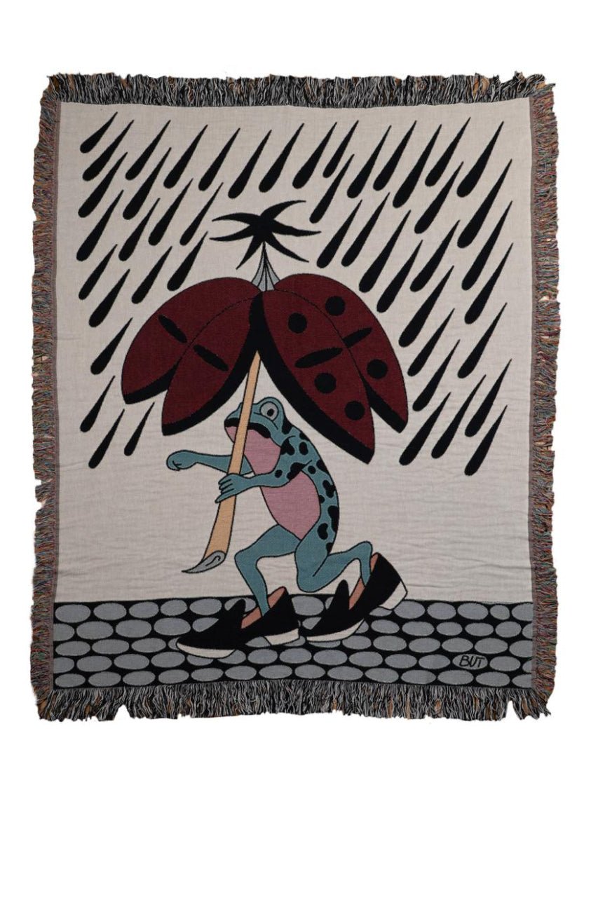 Rainy Toad Woven Blanket 50x60 - but.city