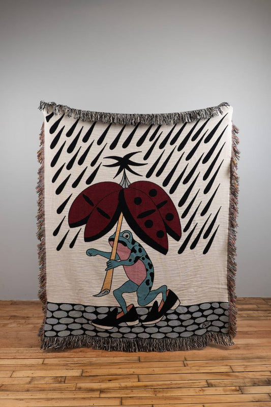 Rainy Toad Woven Blanket 50x60 - but.city