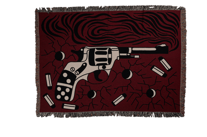 Revolver Pistol Woven Blanket 80x60 - but.city