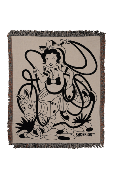 Shoekids Cowgirl Woven Blanket 50x60 - but.city
